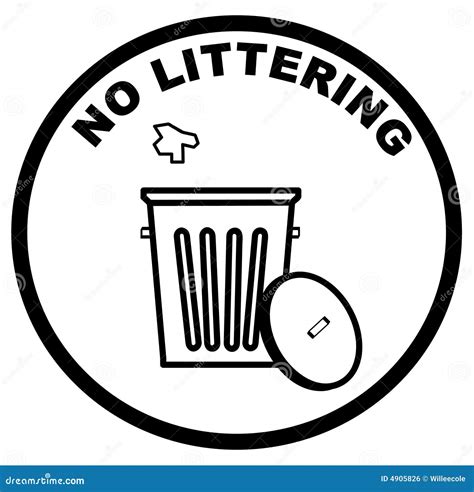 littering sign royalty  stock image image