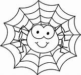 Spider Coloring Webs Pages Web Halloween Kleurplaat Spinnenweb Spin sketch template