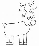 Reindeer Rudolph Printablee sketch template