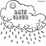 Cloud Coloring Pages Rainy sketch template