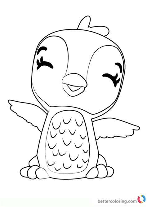 giggling penguala  hatchimals coloring pages  printable
