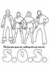 Abba Groovy Sheets Coloringpages Mammamia Popculture sketch template