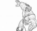 Strongman Haggar Coloring sketch template