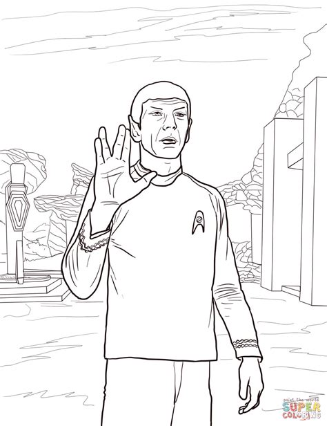star trek spock coloring page  printable coloring pages