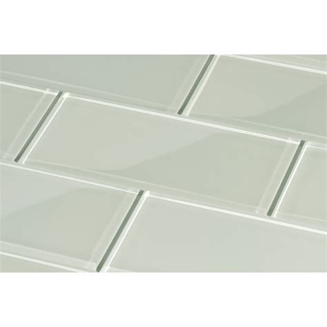 glass subway tile  bright white reviews allmodern