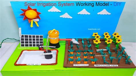 solar irrigation system working model science project  school