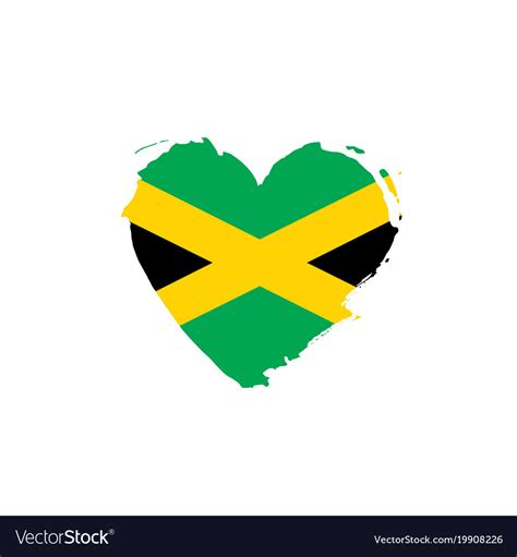 Jamaica Flag Royalty Free Vector Image Vectorstock