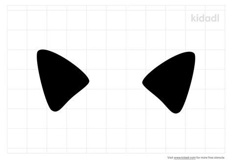 cat ear stencil stencil printables kidadl