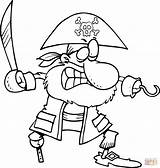 Pirate Coloring Cartoon Pirates Pages Drawing Printable Svg Outline Related sketch template