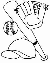 Baseball Glove Drawing Coloring Clipart Mewarnai Clipartbest Bat sketch template