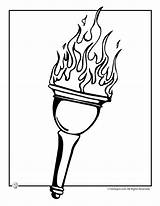 Olympic Torch Sports Cliparts Torches Woo Woojr Theme sketch template