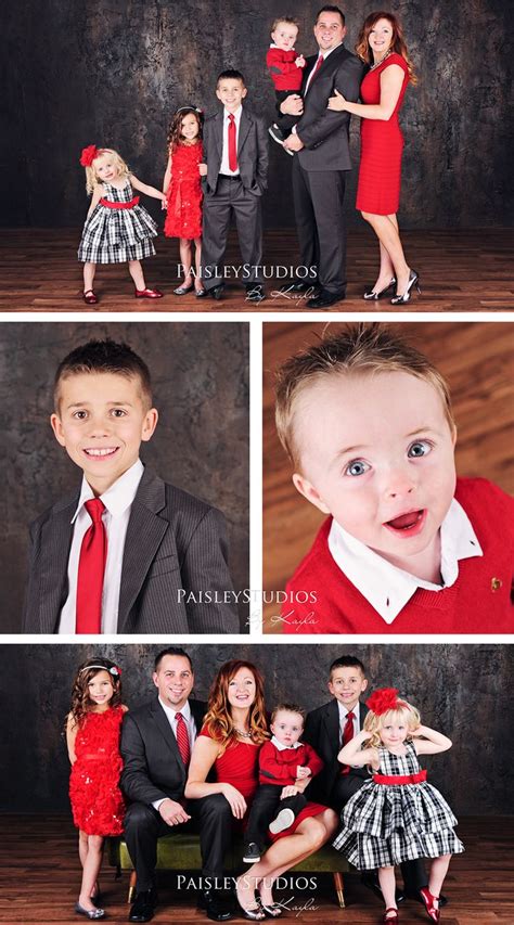 family photo color scheme red grey black white great  holiday
