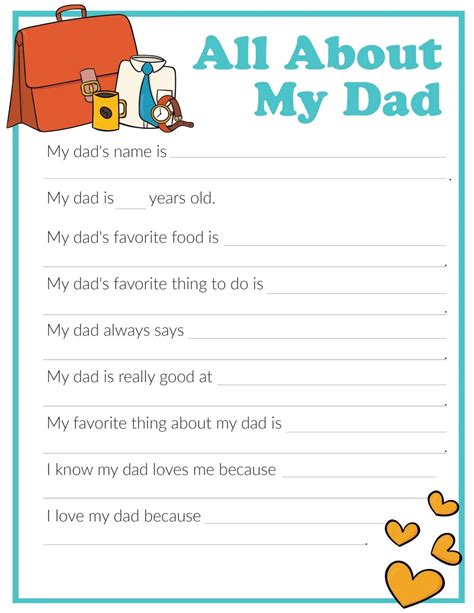 dad  printable   great personalized gifts