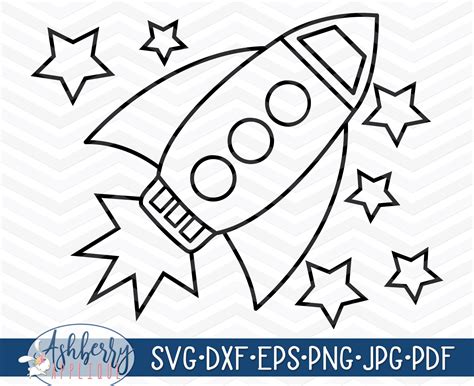rocket ship coloring page svgdxf cut file instant  etsy israel