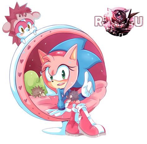 amy rose sonic the hedgehog render universe