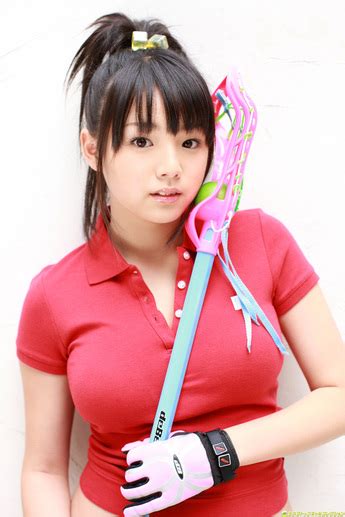 Ai Shinozaki Japanese Sexy Singer In Sexy Red Top Playing Small Ball