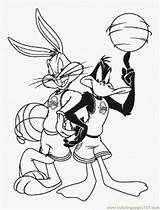 Daffy Bugs Coloring Duck Pages Color Printable Bunny Cartoons Online Basketball Tunes Looney sketch template