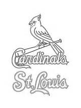 Cardinals Coloring Louis St Logo Printable Color Pages Supercoloring Version Click sketch template