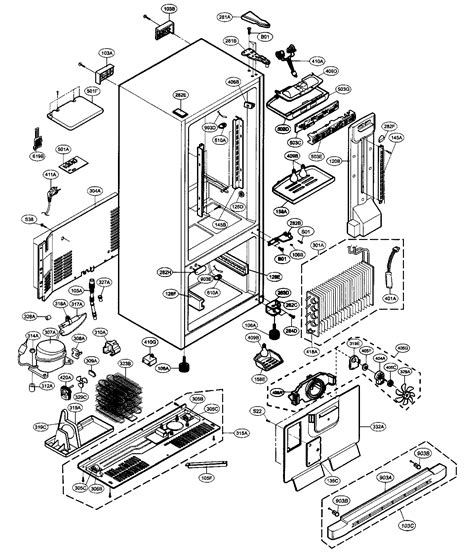 lg refrigerators parts diagram heat exchanger spare parts