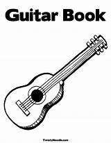 Coloring Pages Guitar Sheet Colouring Clipart Color Electric Kids Acoustic Library Coloringhome sketch template