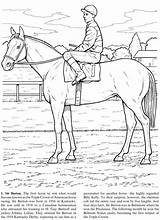Coloring Pages Horse Colouring Doverpublications Sports Publications Dover Drawing Book Racehorses Great sketch template