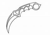 Karambit Knife Cuchillos Disegno Espadas Plantillas Tattoo Armi sketch template