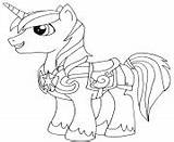 Pony Little Coloring Pages Armor Shining Printable Online Print Color Info sketch template