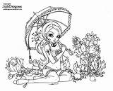 Jadedragonne Pinup Lineart Gothic Deviantart Vintage Pages Jade Dragonne Coloring Line Stamps Books Adult Fairy Drawings sketch template