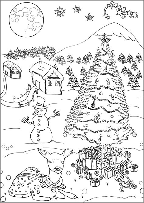 christmas coloring pages sketch coloring page
