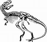 Dinosaur Coloring Bones Pages Skeleton Getcolorings Fossil Color Getdrawings sketch template