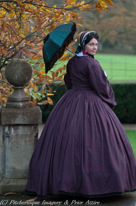 1860 civil war era day dress crinoline style by prior