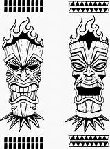 Tiki Hawaiian Tattoo Head Totem Mask Tribal Template Maori Patterns Para Havaiana Masks Tatuagem Desenho Maske Pages Coloring Escolha Pasta sketch template