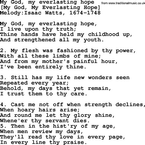 english song lyrics   god  everlasting hope