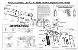 1911 Parts Diagram Schematic Exploded M1911 Pistol Colt 45 Wesson A1 Drawing Poster 22 Dan Size Army Blueprints Revolver Posters sketch template