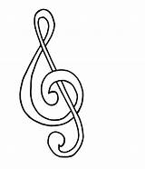 Treble Clef Clipartmag Drawing Coloring sketch template