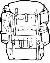 Backpack Coloring Camping Military Pages Drawing Clipart Line School Rucksack Anime Getdrawings Bag Hiking Template Backpacks Netart Sketch Drawings Transparent sketch template