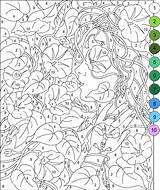 Coloring Pages Number Color Numbers Sheets Printable Adult Paint Kids Nicole Adults Books Printables Colouring Girl Book Disney Print Mysterious sketch template