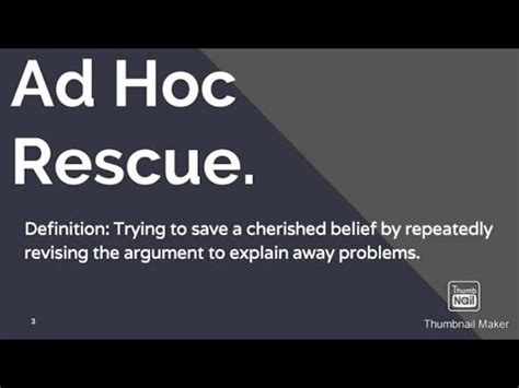 ad hoc rescue fallacy youtube