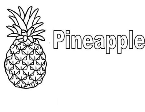 learn  read pineapple coloring page  print
