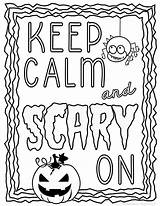 Halloween Coloring Pages October Themed Printable Color Kids Sheets Scary Word Print Pdf Getcolorings Big Fall Visit Teacherspayteachers sketch template
