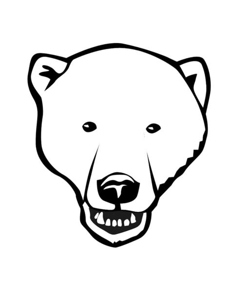 polar bear face coloring pages coloringmecom