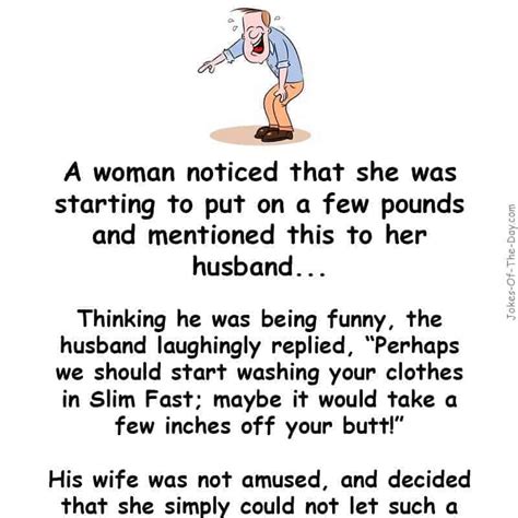 Husband Attempts To Make Fun Of Wife’s Weight Funny Jokes Jokes Of