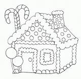 Coloring Print House Gingerbread Pages sketch template