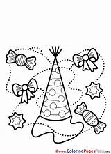 Sheet Birthday Colouring Congratulation Happy Coloring Pages Title sketch template