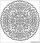 Mandala Adult Coloring Pages Color sketch template