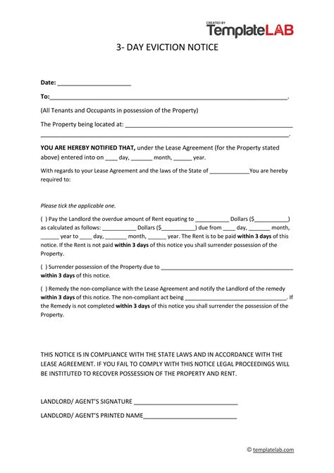 fake eviction notice template