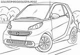 Smart Coloring Pages Fortwo Visit Template sketch template