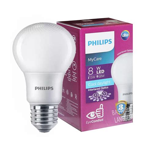 lampu led philips  watt bohlam  philips putih   bulb led watt