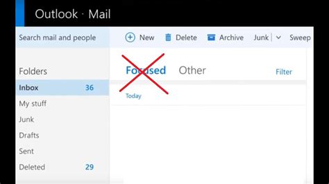 remove focused inbox  windows app paradox