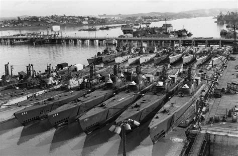 photo inactivated submarines  mare island naval shipyard california united states  jan